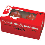 Dungeons & Dragons RPG: Heavy Metal Red and White D20 Dice Set