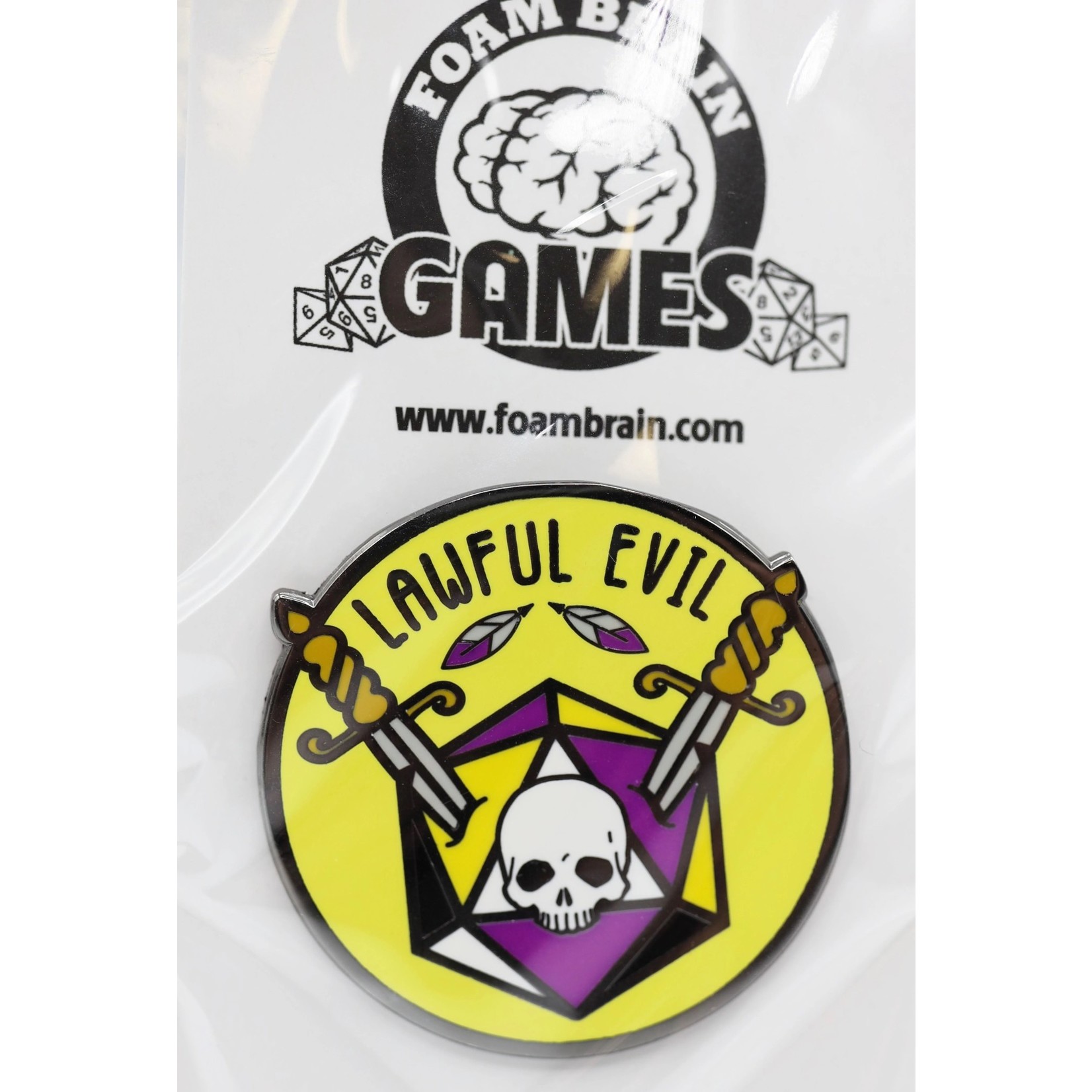Foam Brain Pride Flag Alignment Pin: Nonbinary