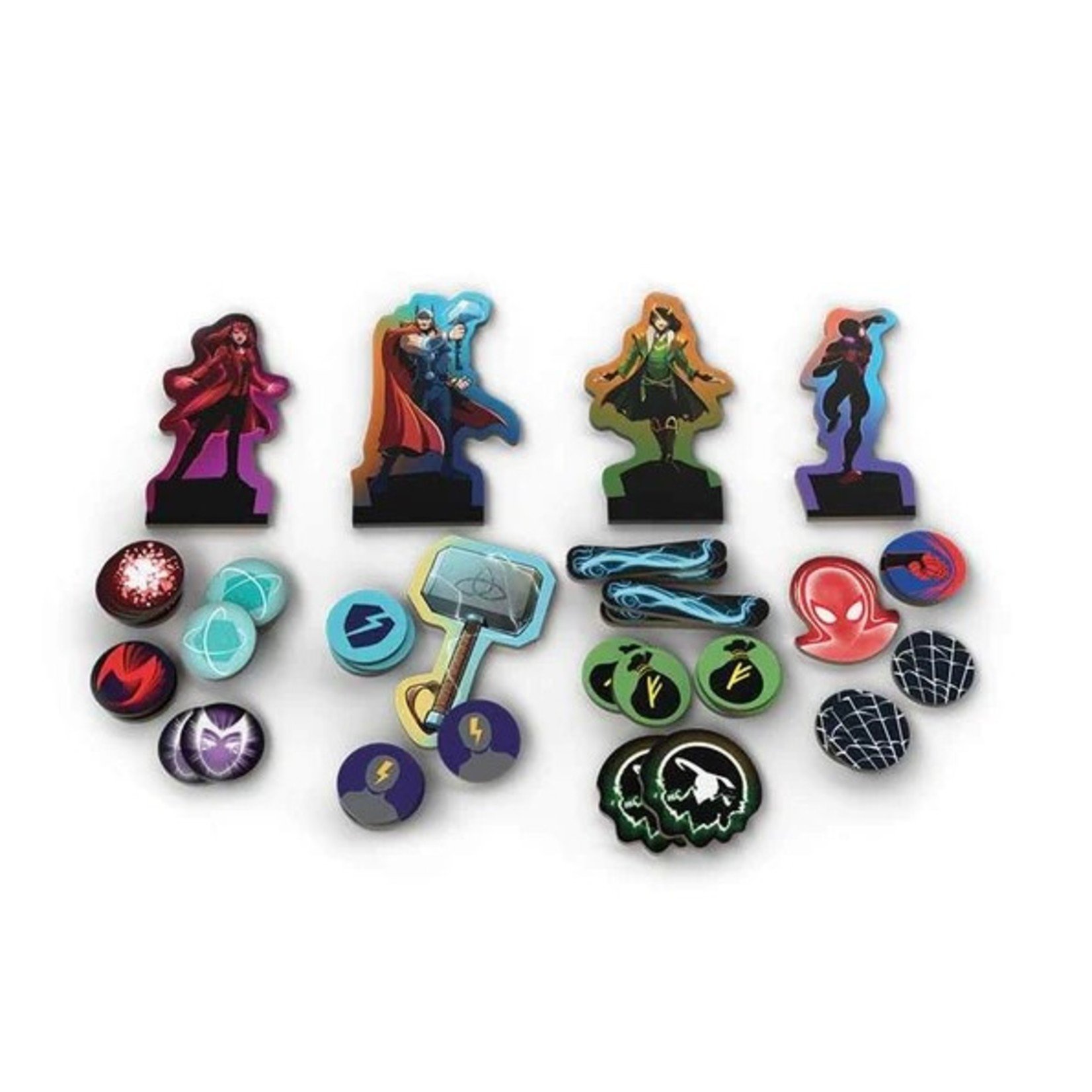 Marvel Dice Throne: 4-Hero Box (Scarlet Witch, Thor, Loki, and Spider-Man)