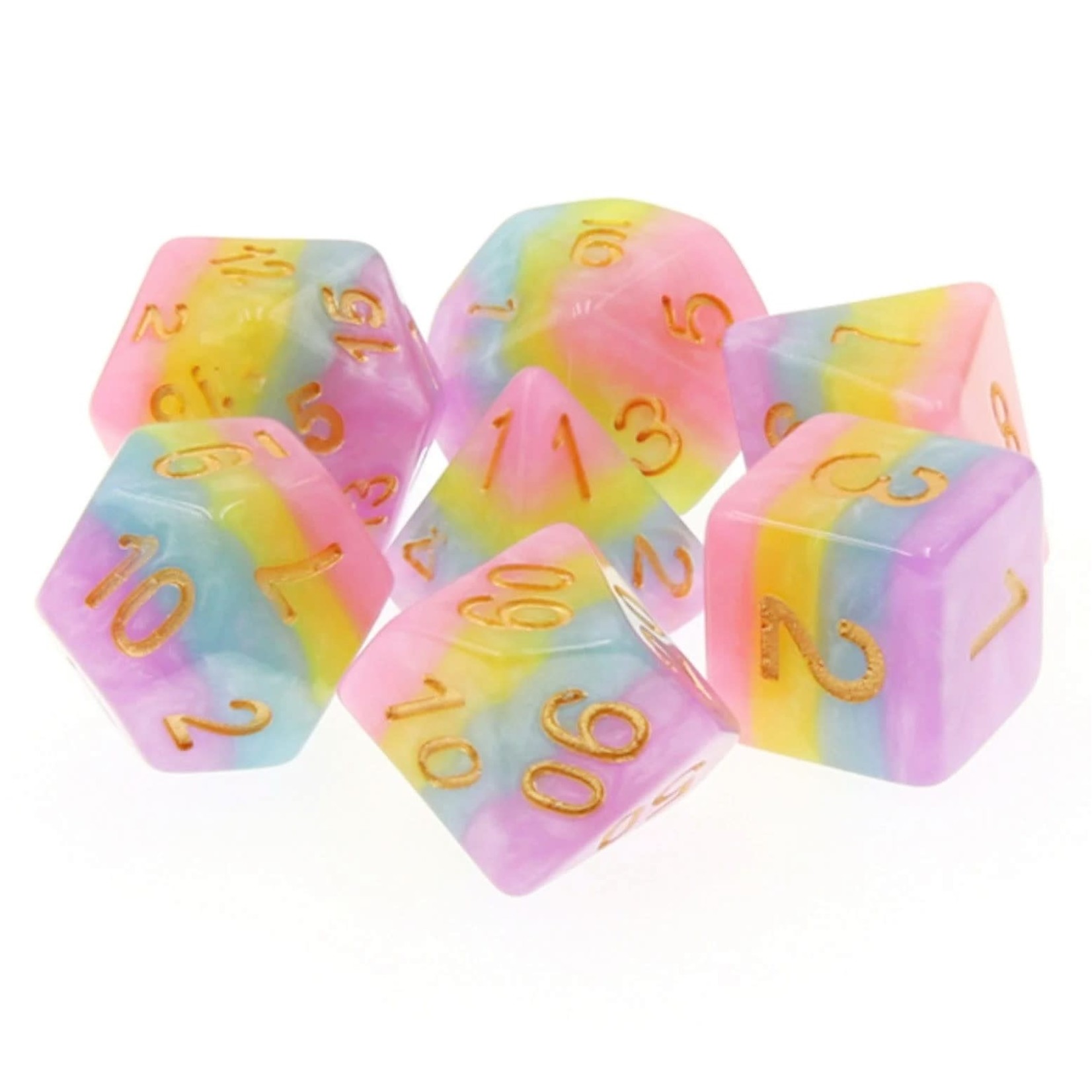 Pastel Rainbow RPG Dice Set