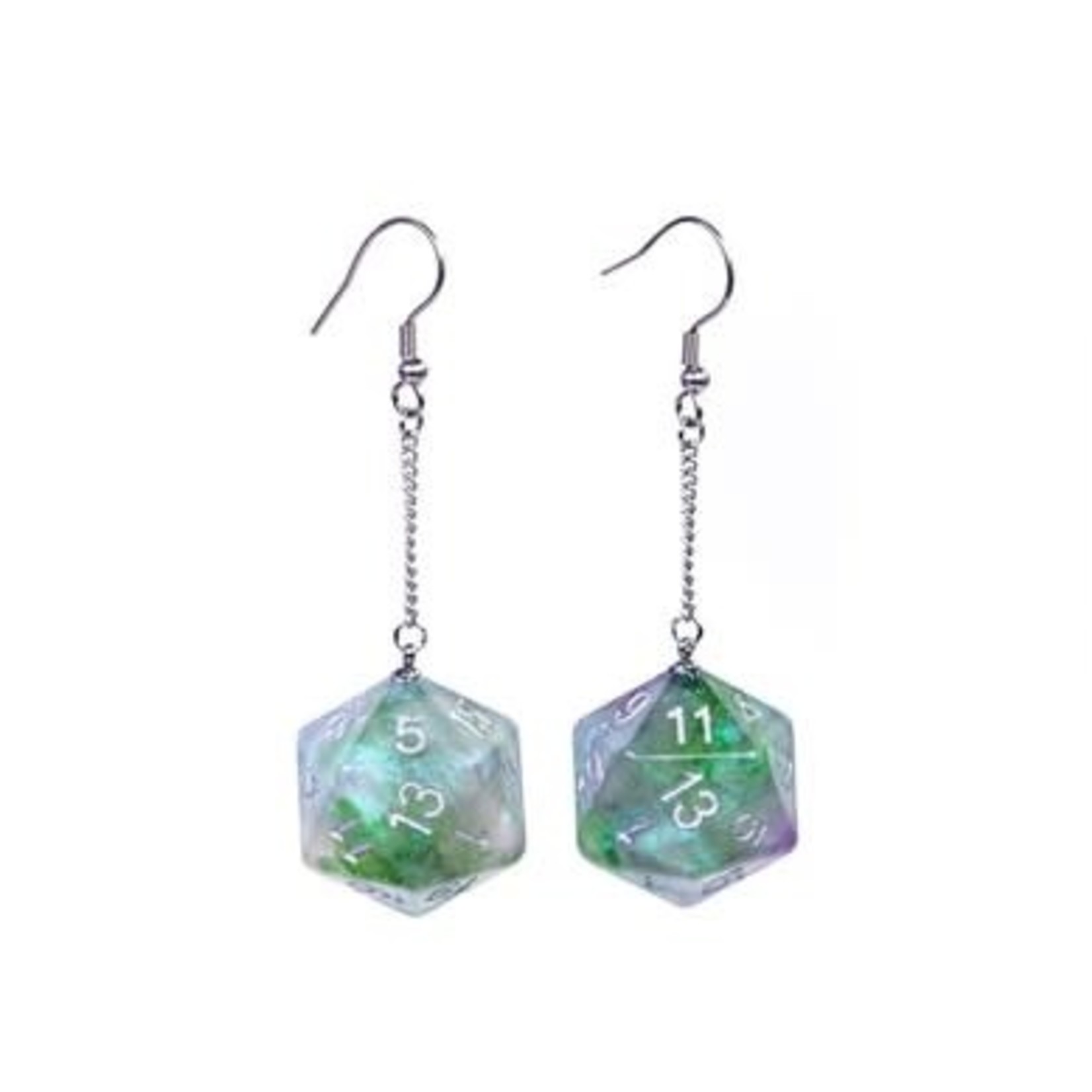 D20  Galaxy Earrings