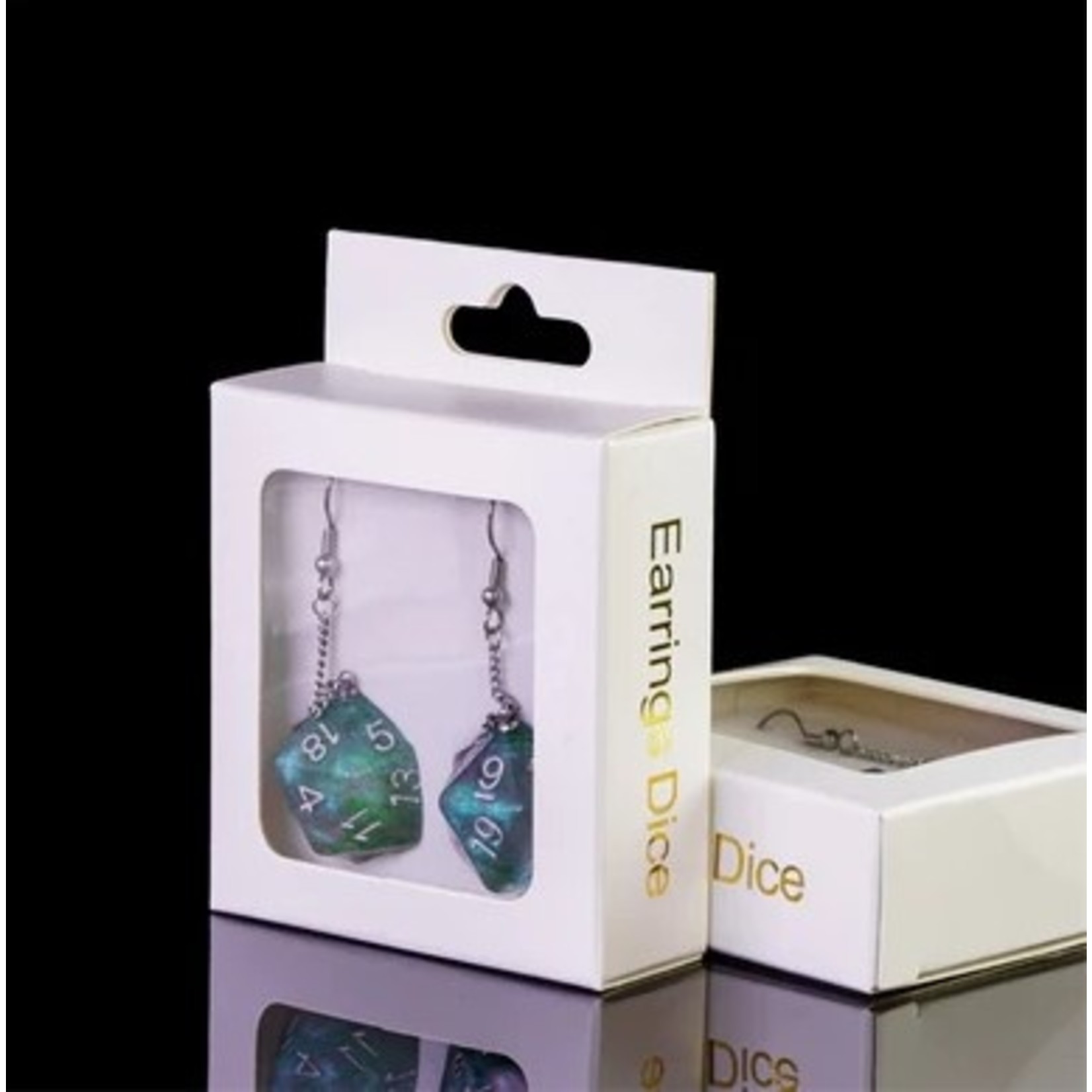 D20  Galaxy Earrings