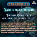 Event Starfinder - Learn To Play - One Shot RPG