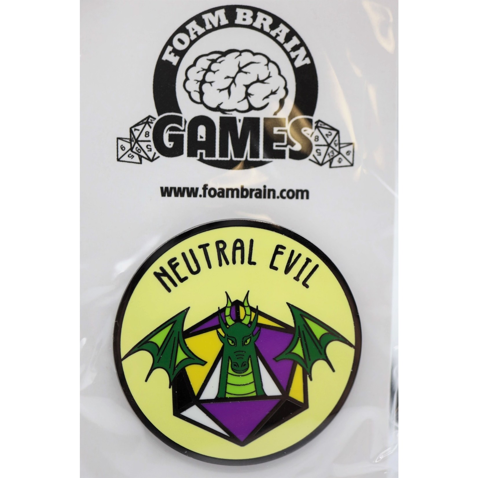Foam Brain Pride Flag Alignment Pin: Nonbinary