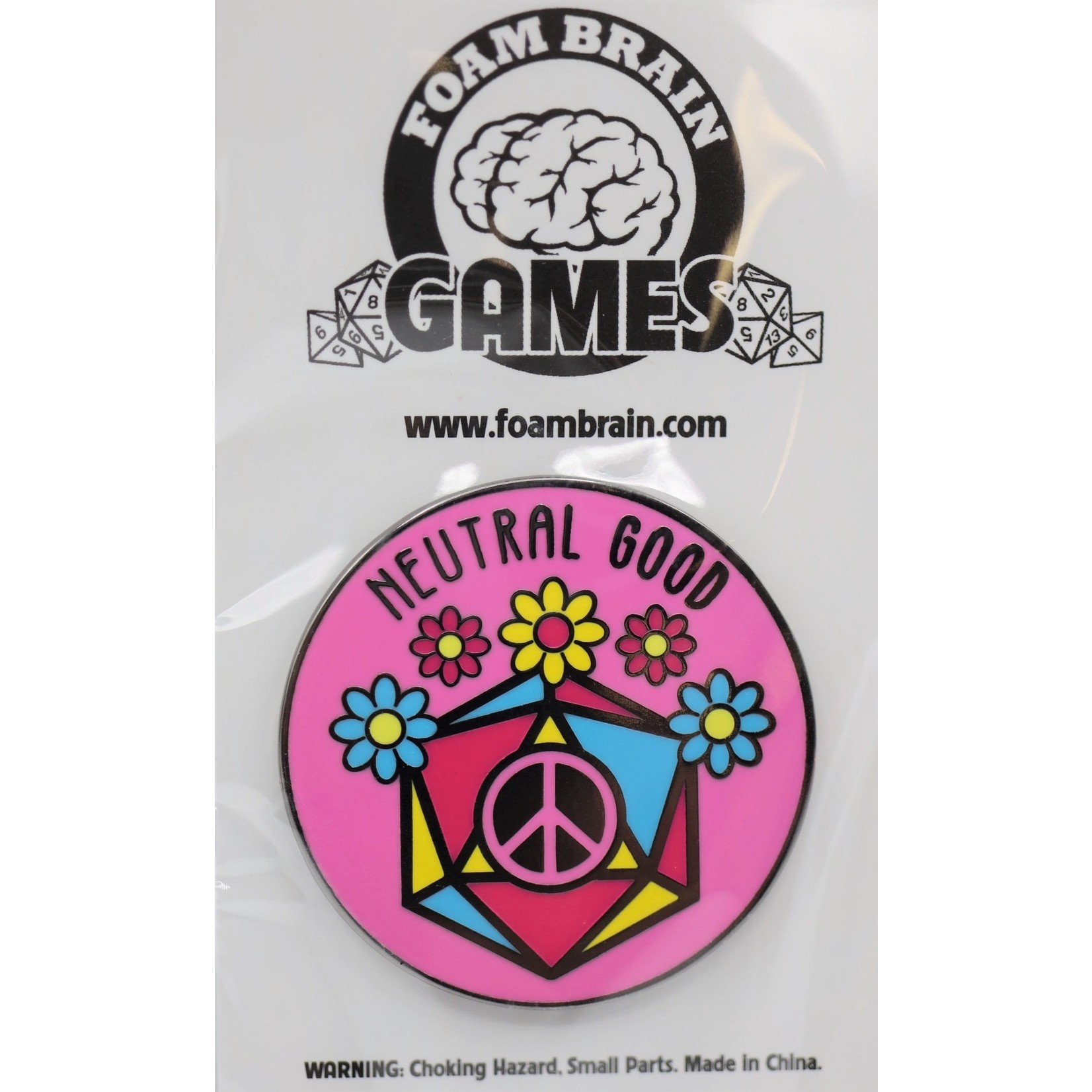 Foam Brain Pride Flag Alignment Pin: Pansexual