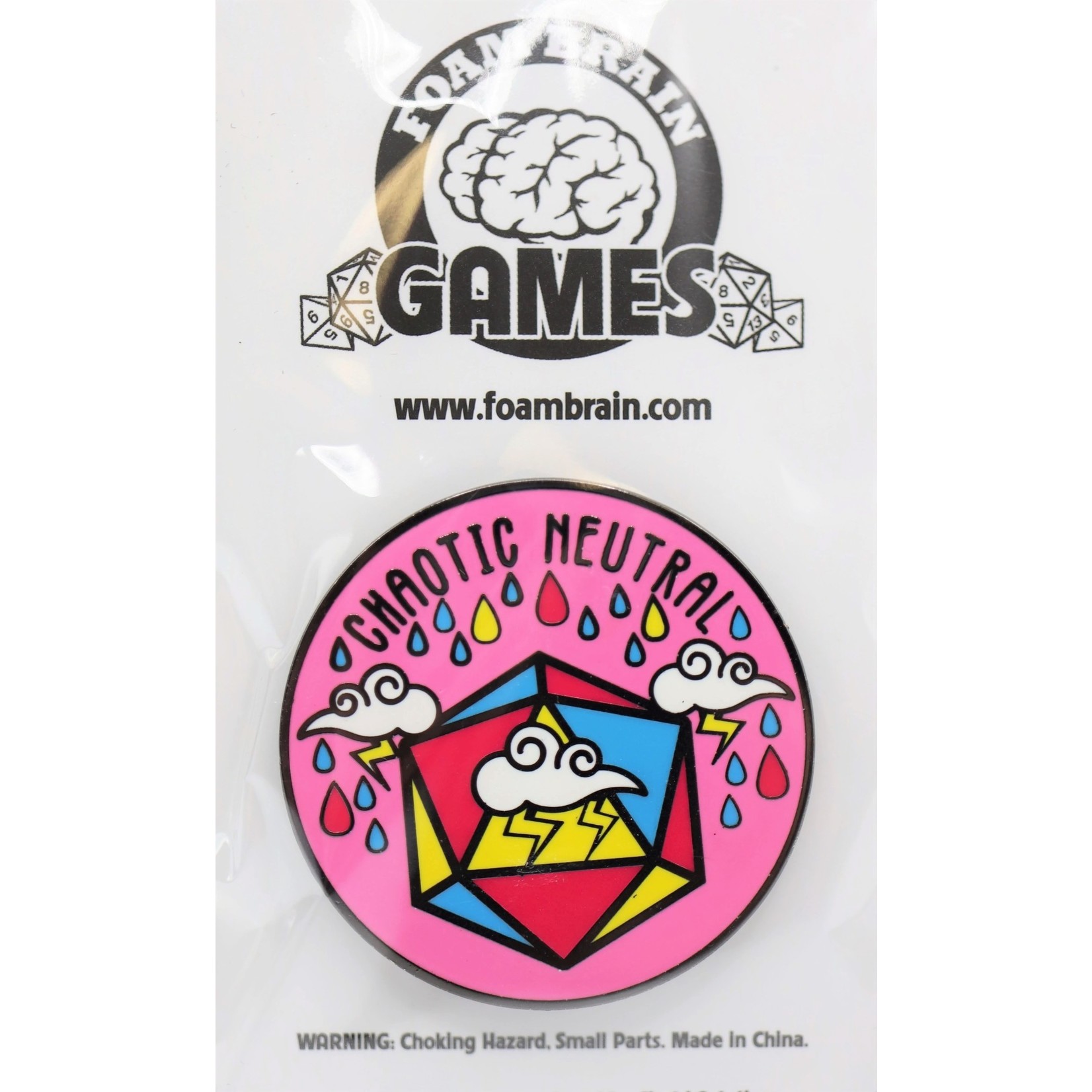 Foam Brain Pride Flag Alignment Pin: Pansexual