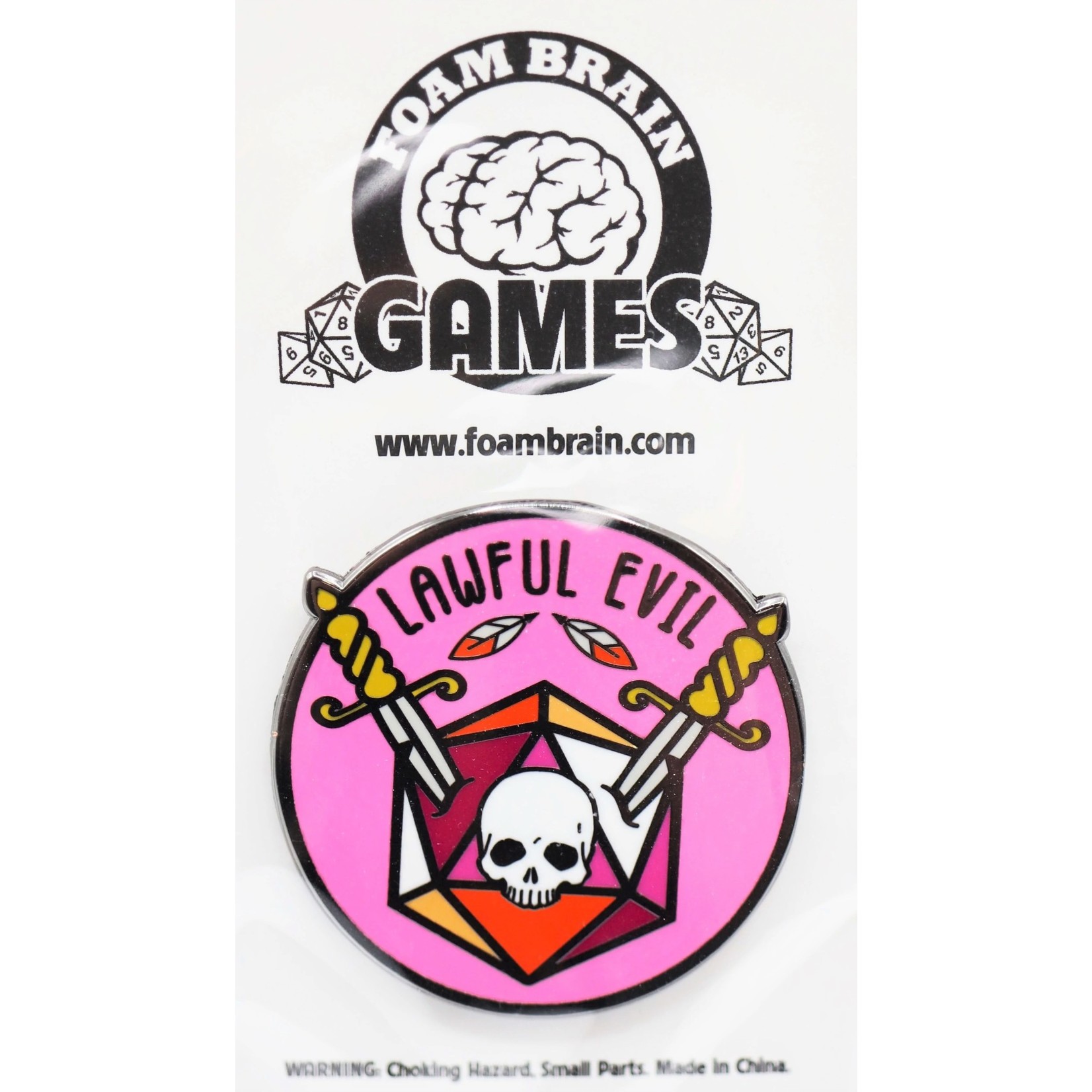 Foam Brain Pride Flag Alignment Pin: Lesbian
