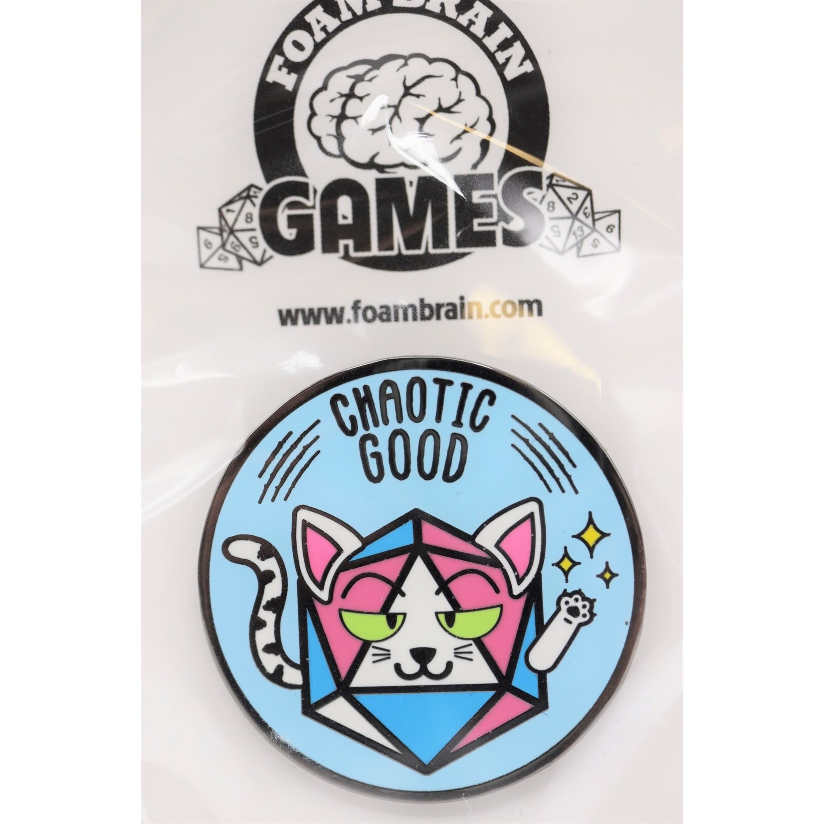 Foam Brain Pride Flag Alignment Pin: Transgender