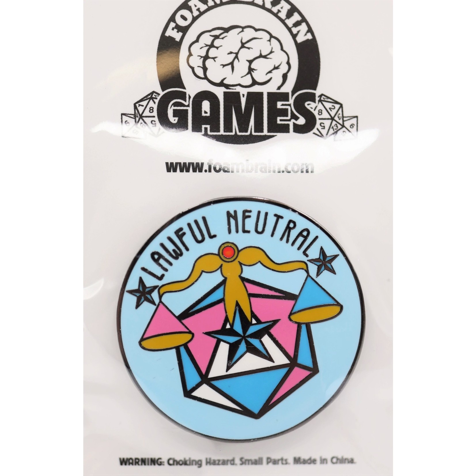 Foam Brain Pride Flag Alignment Pin: Transgender