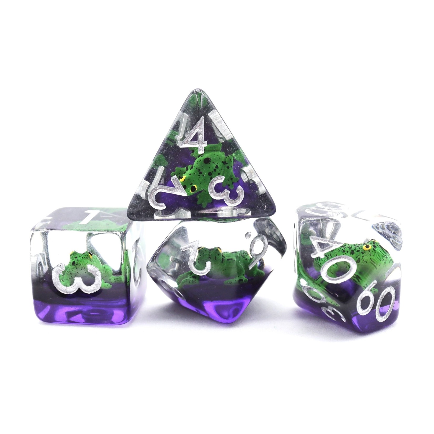 Green Poison Frog RPG Dice Set