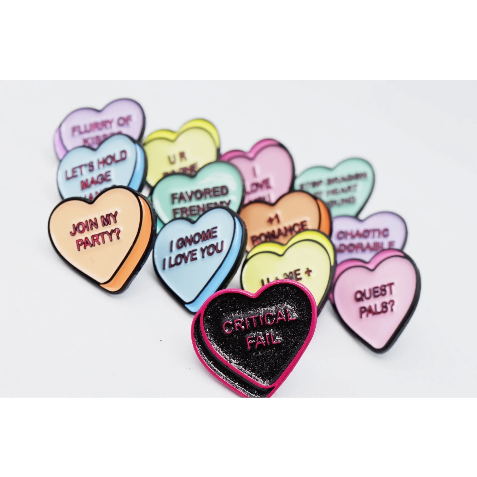Candy Hearts Enamel Pins