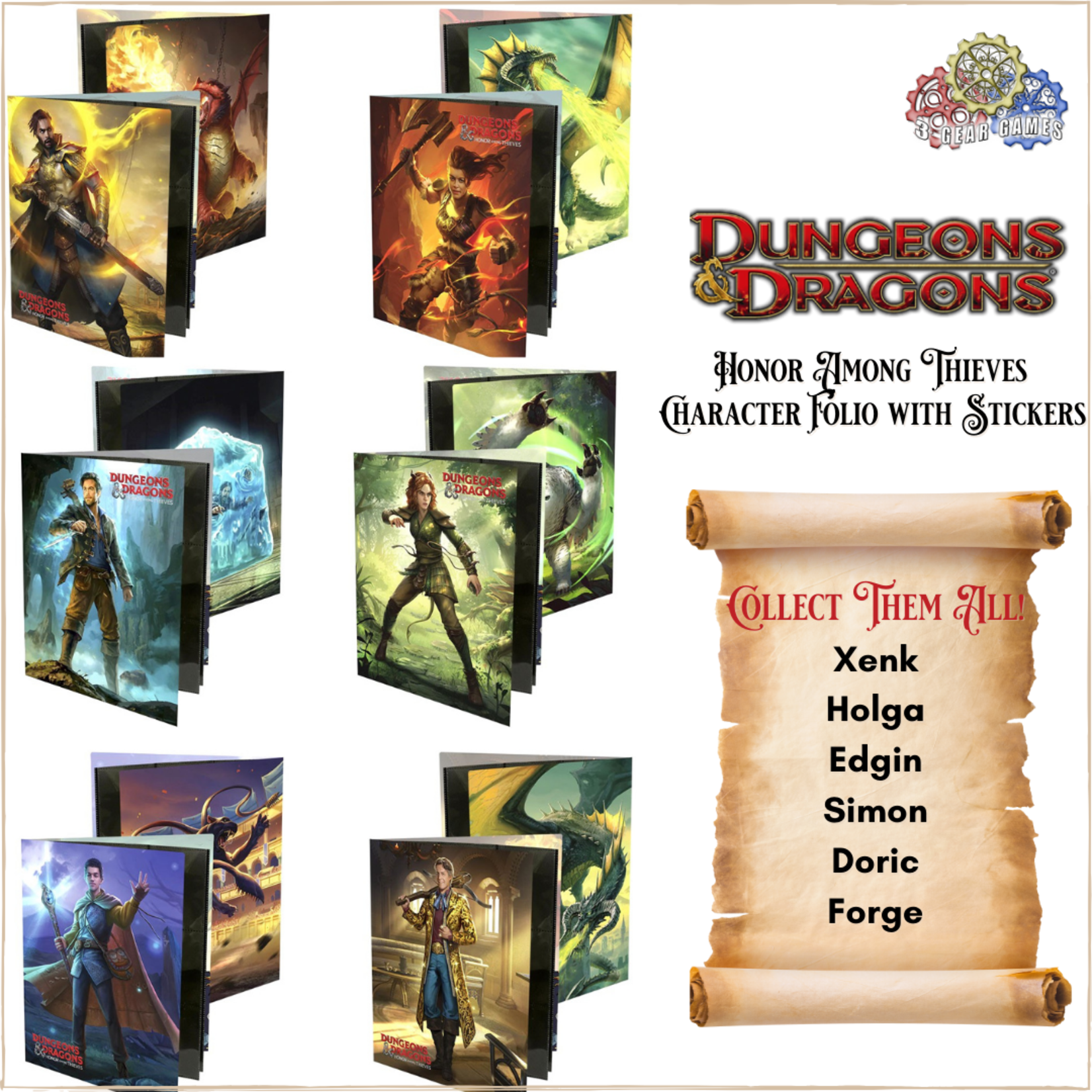 Dungeons & Dragons RPG: Honor Among Thieves: Character Folio with Stickers