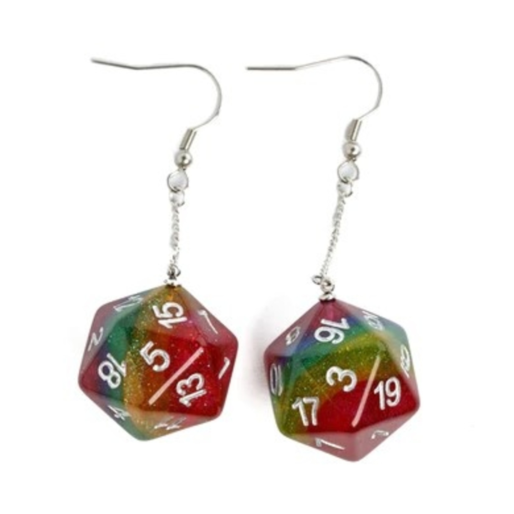 D20  Galaxy Earrings