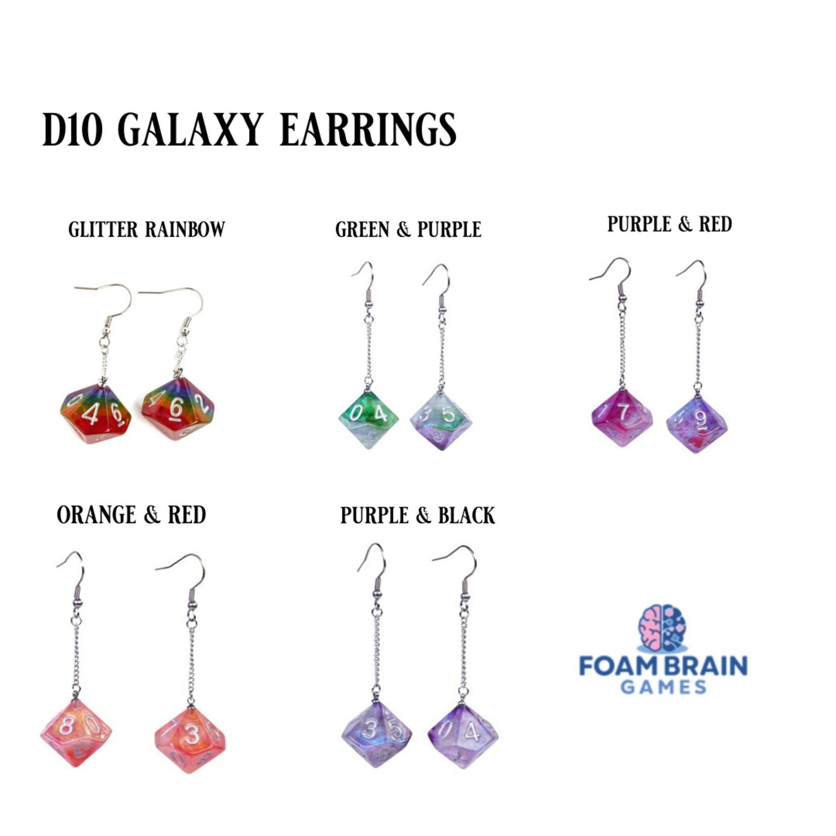 D10 Galaxy Earrings