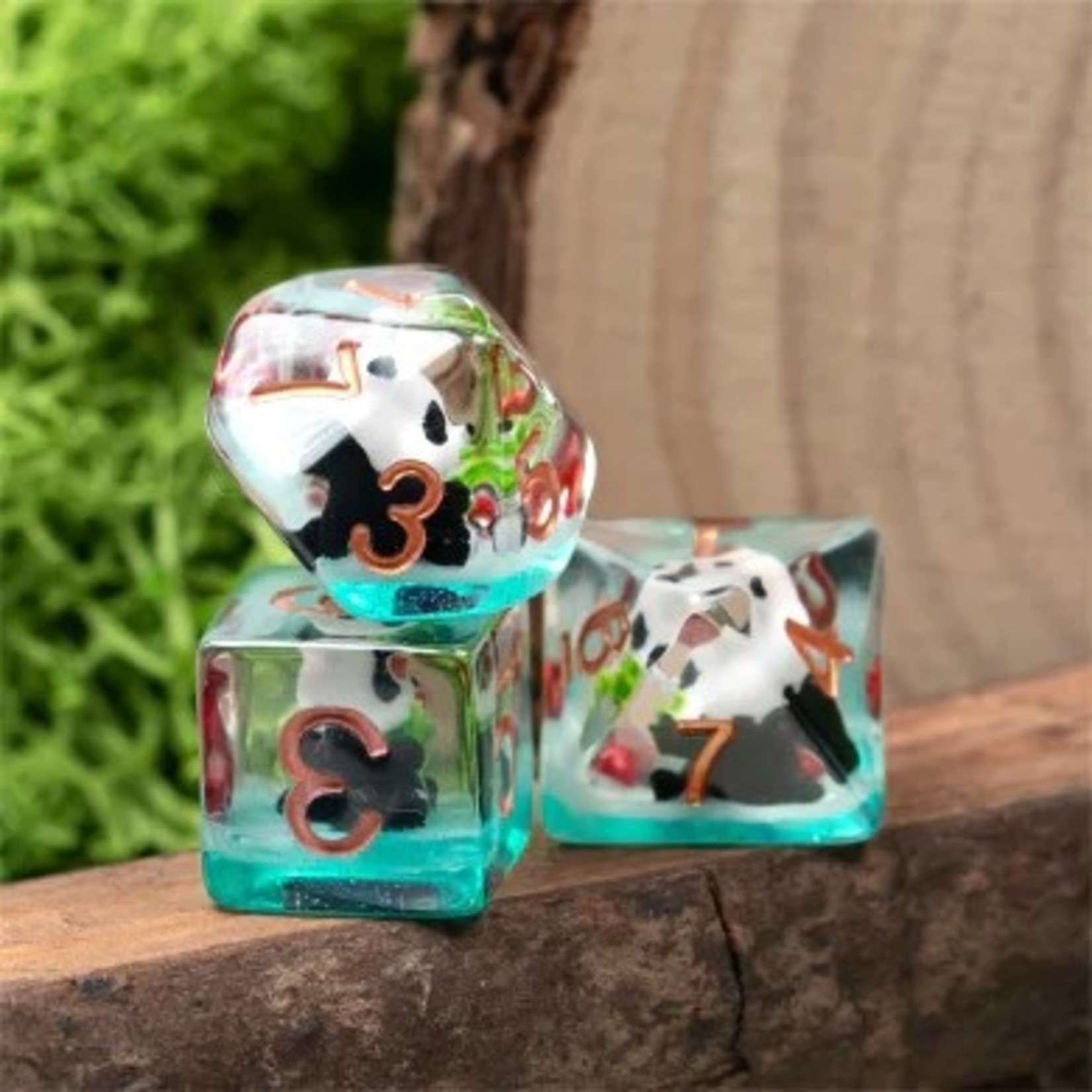 Panda In Bamboo RPG Dice Set