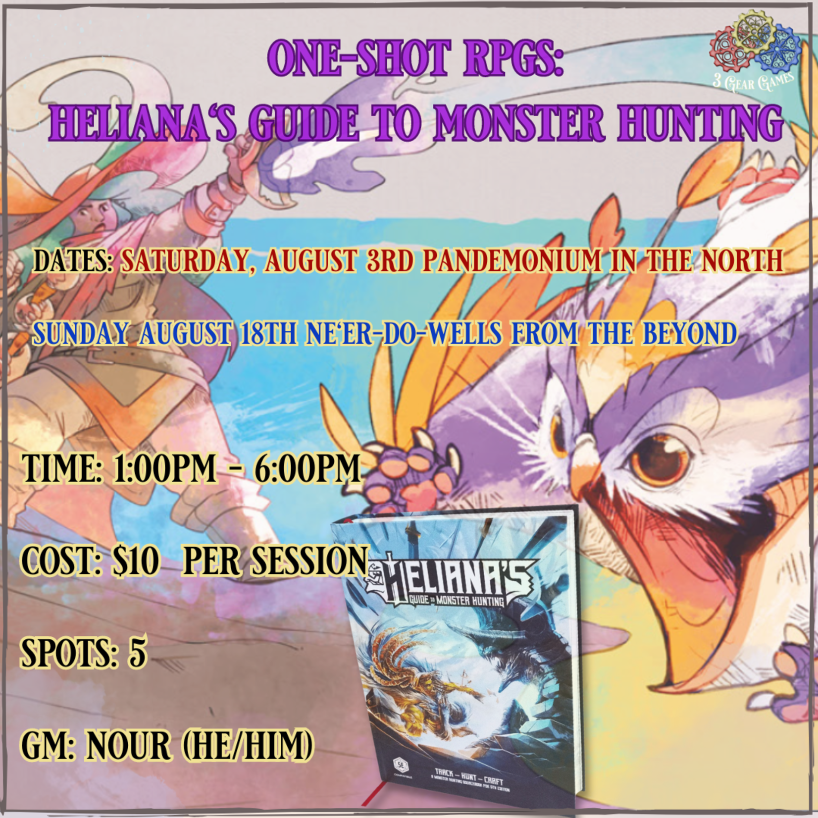One-Shot RPGs: Heliana's Guide to Monster Hunting adapt