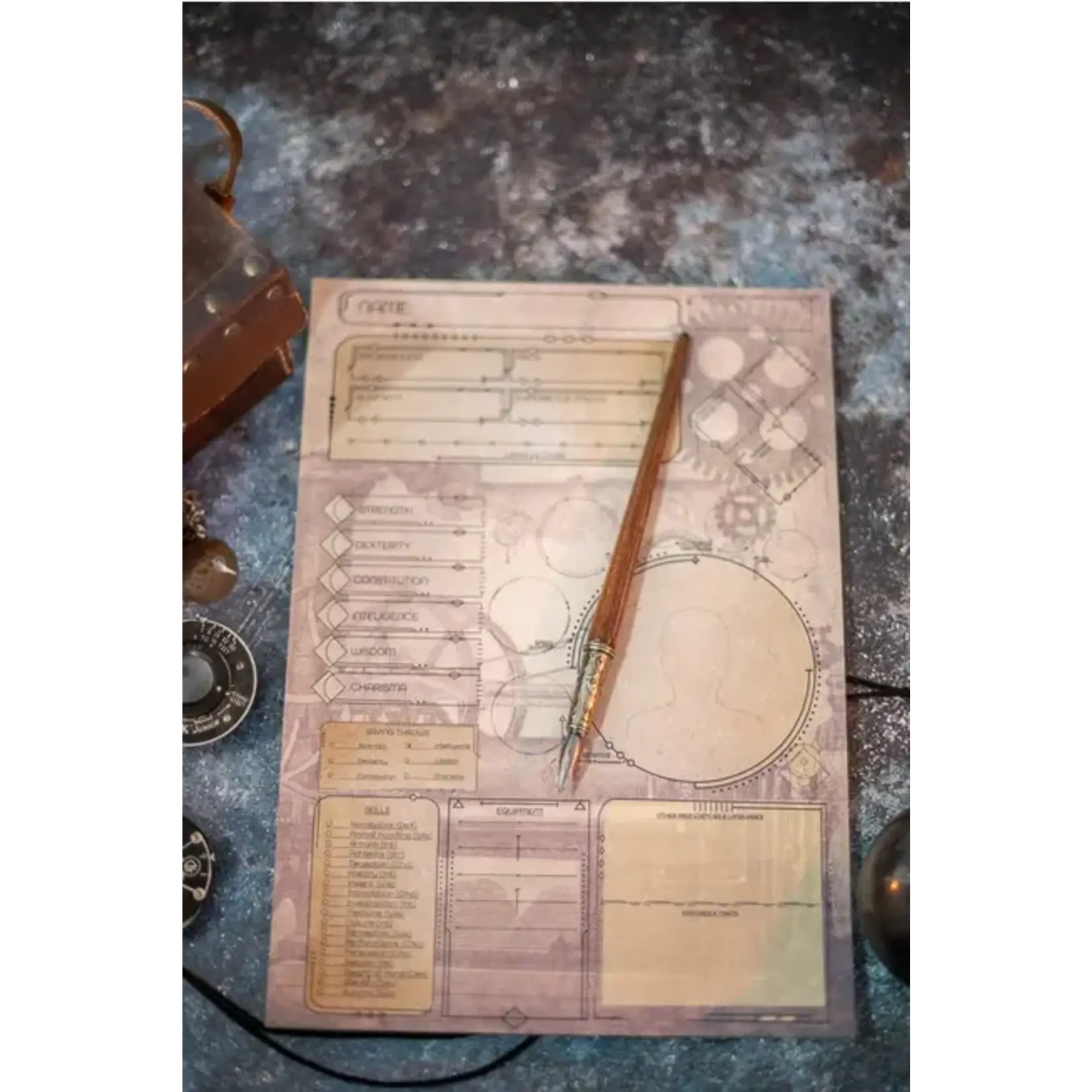 Notepad Character Sheet Dnd Role Playing Game 50 Pages