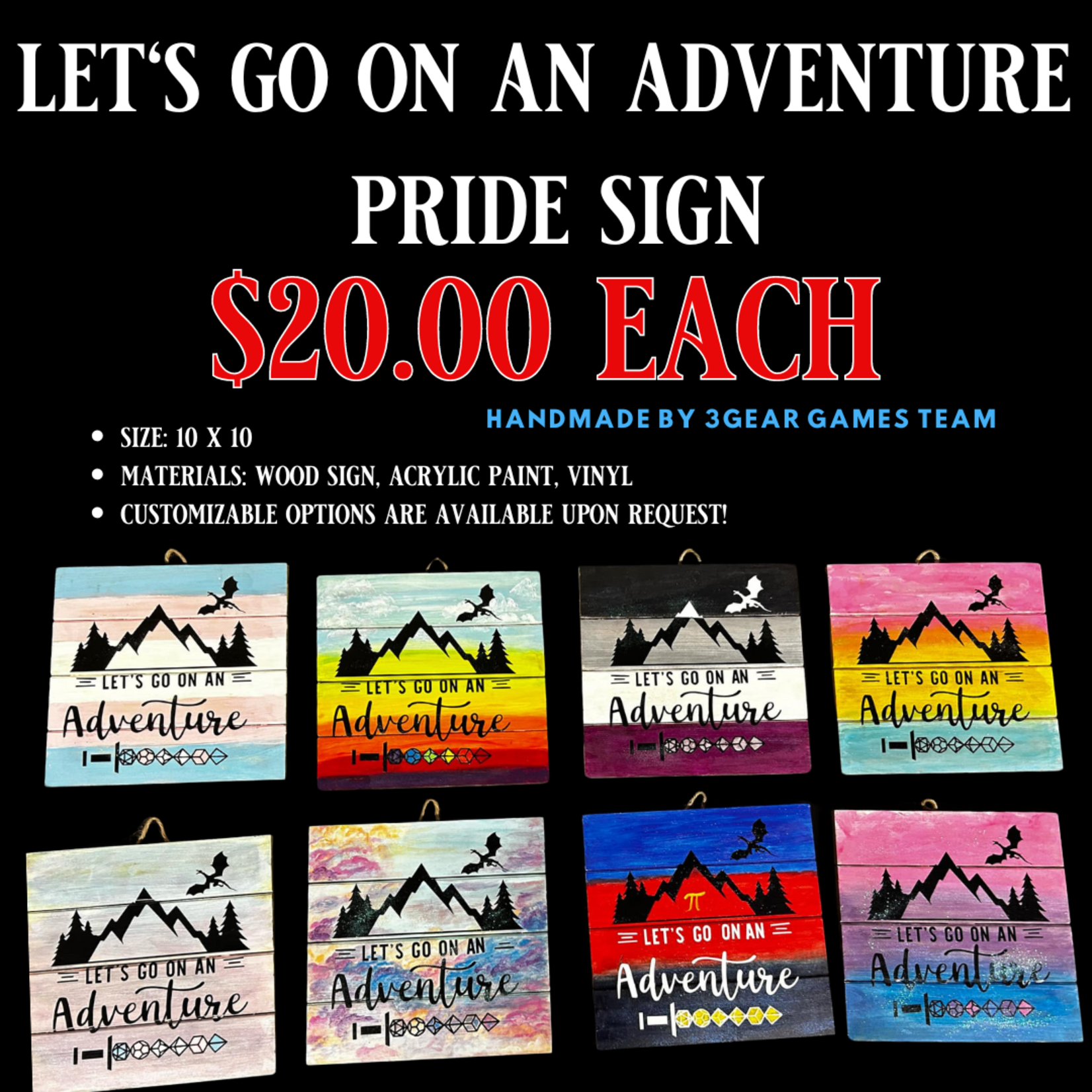 Pride and Adventure Signs