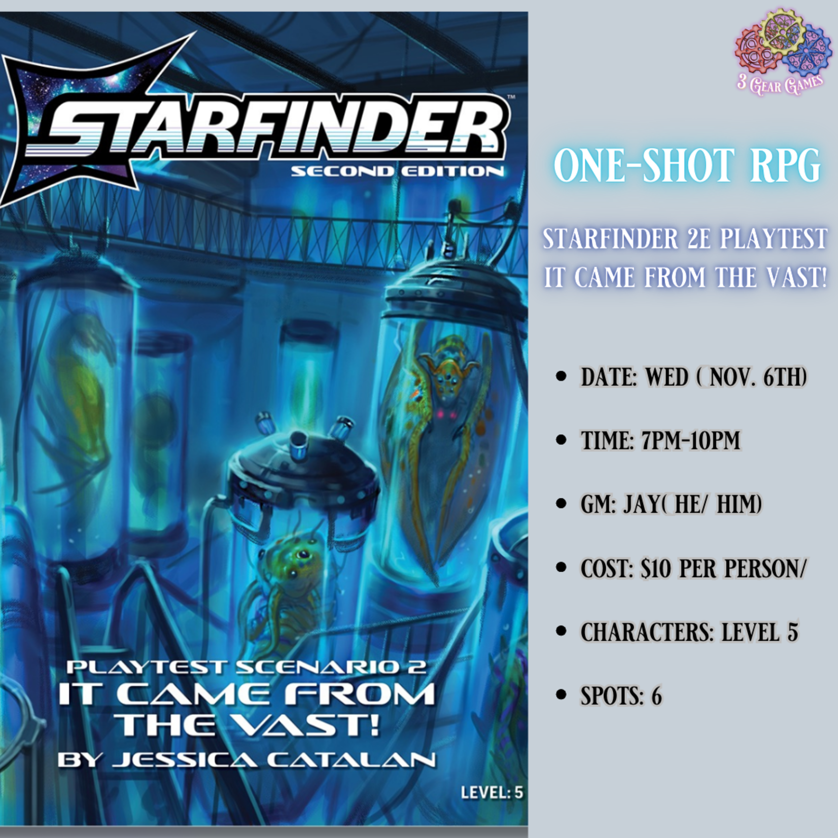 One-Shot RPG : Starfinder 2e  Playtest It Came From The Vast!