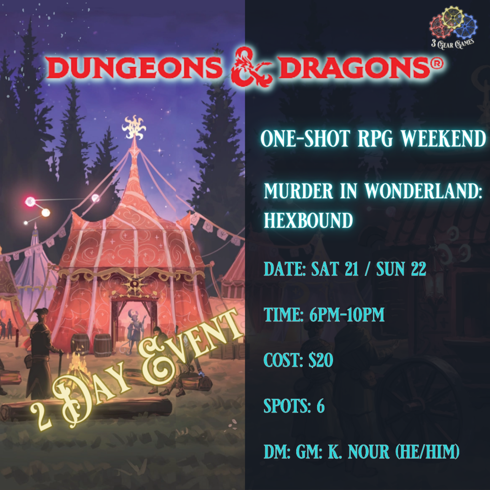 D&D5E Murder in Wonderland: Hexbound One Shot Weekend