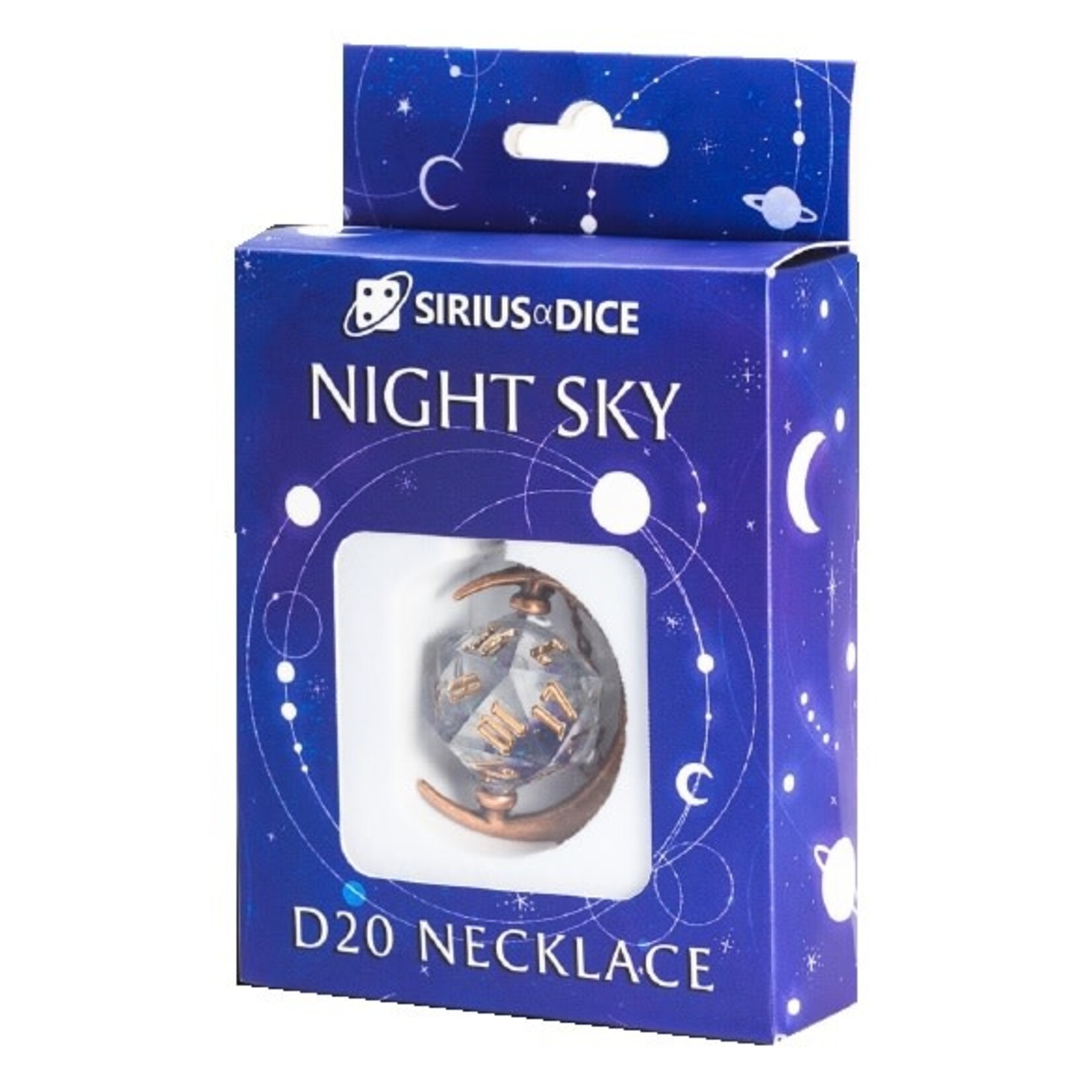 D20 Necklace: Night Sky