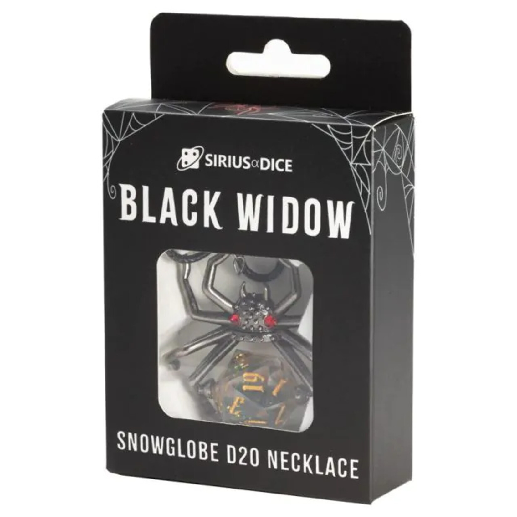 D20 Necklace: Black Widow