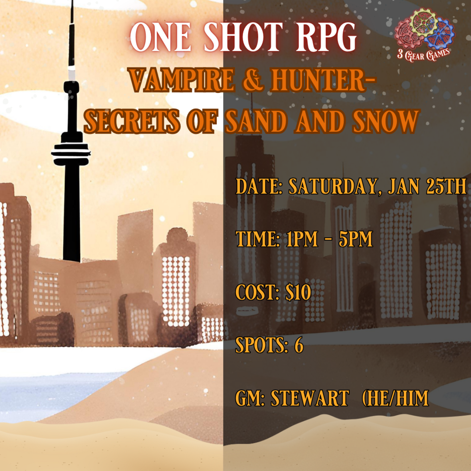 Hunter/ Vampire One Shot RPG: Secrets of Sand and Snow