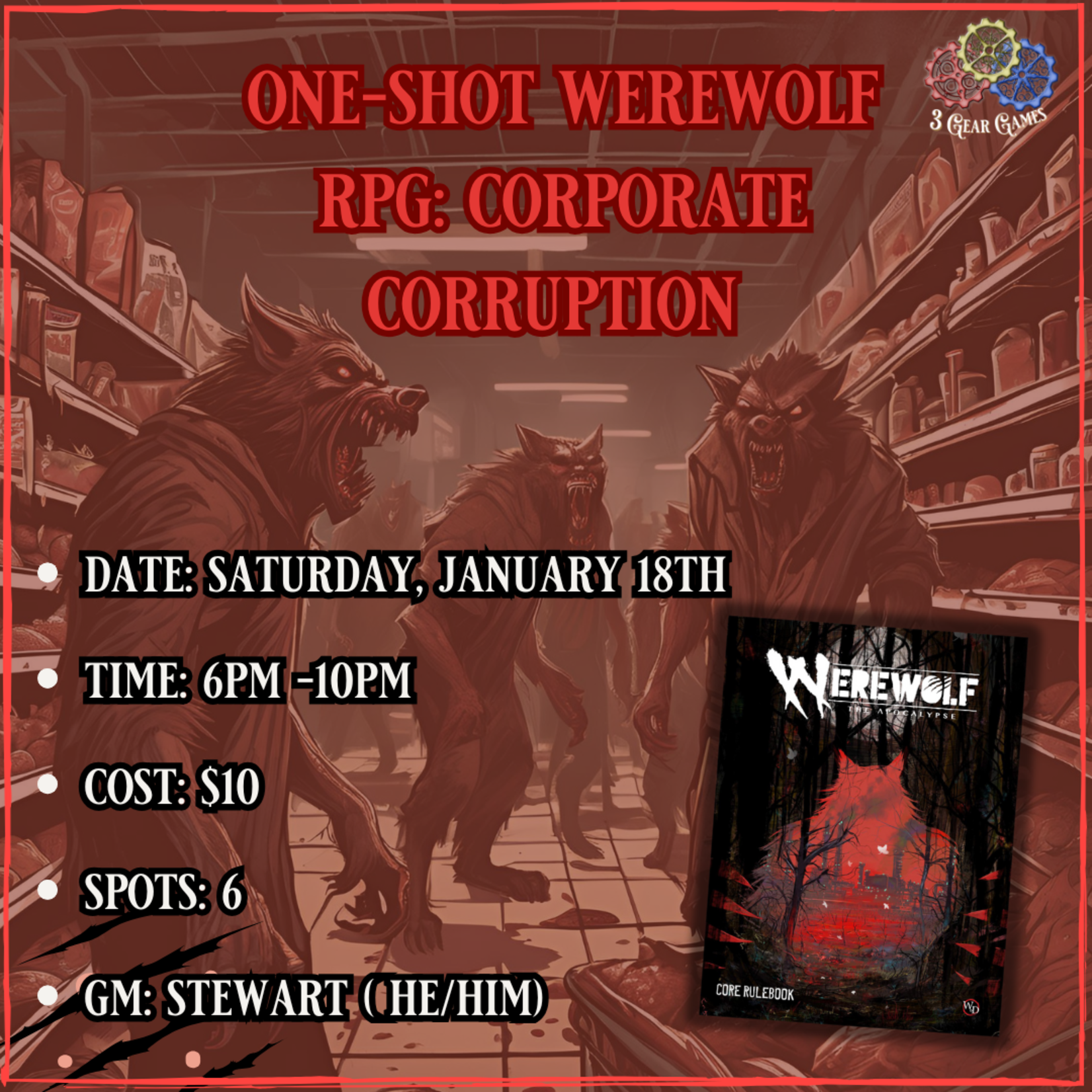 One- Shot RPG : Werewolf The Apocalypse (5E): Corporate Corruption