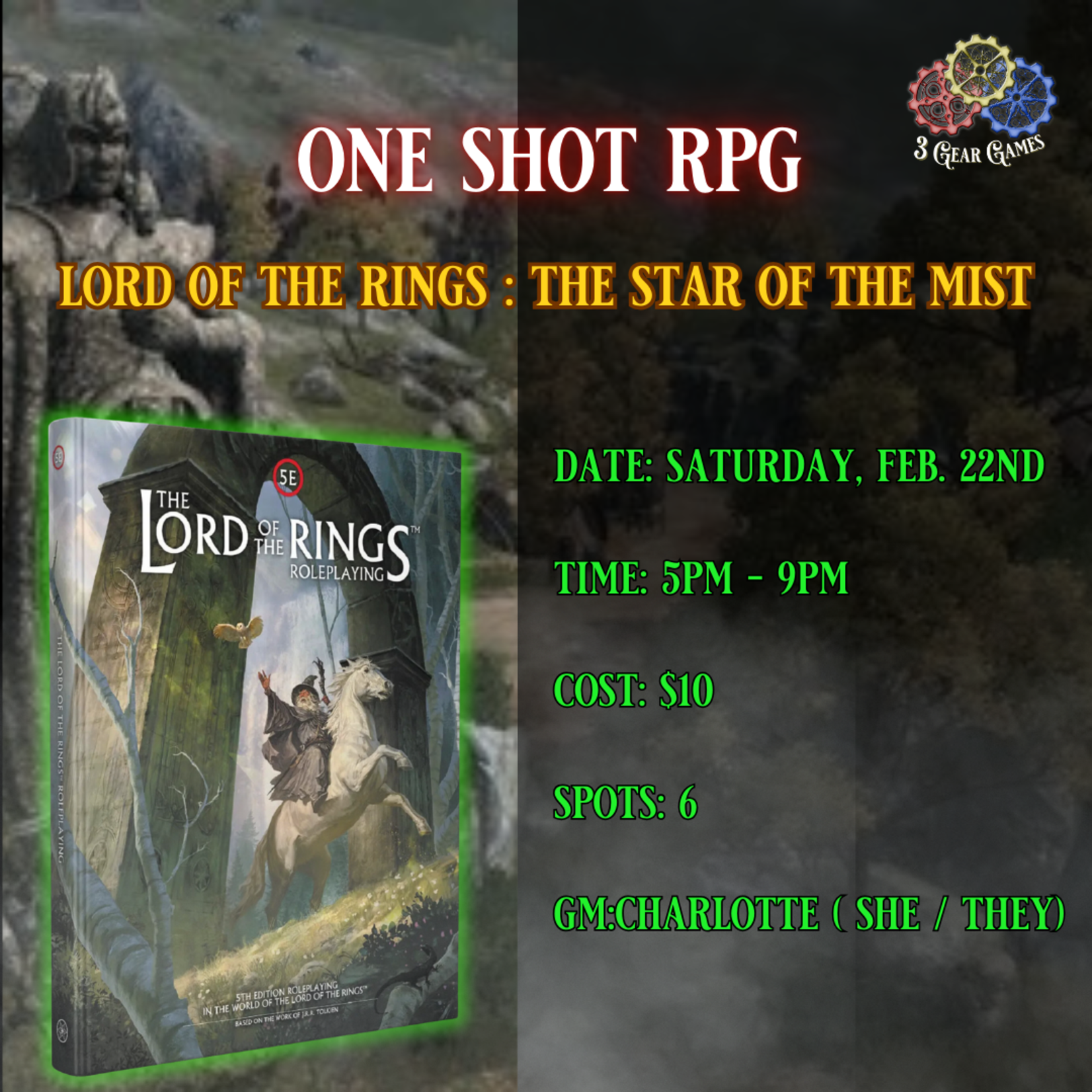 One-Shot RPG Lord of the Rings Roleplaying (5E): The Star of the Mist