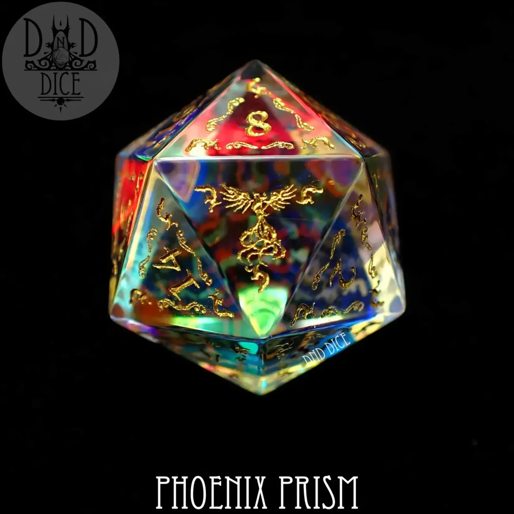 Phoenix Prism Glass (Gift Box) RPG Dice Set