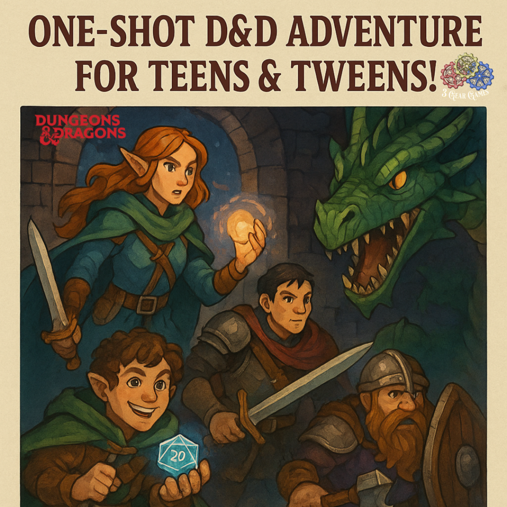 Teen, Tween Dungeons & Dragons One Shot RPG