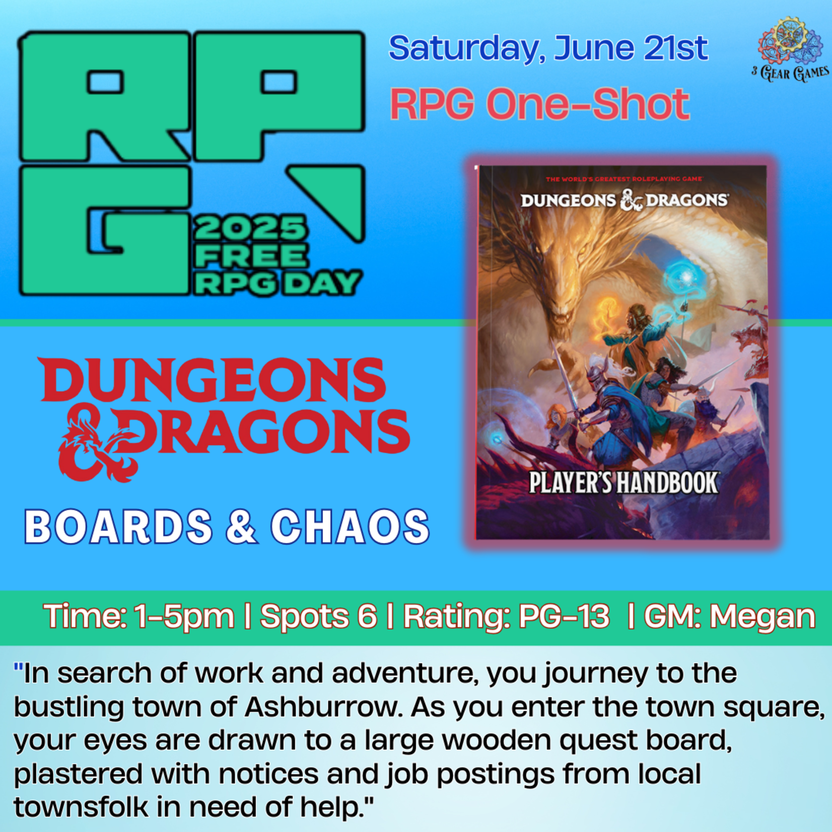 Free RPG Day 1 (Sat 6/21) -