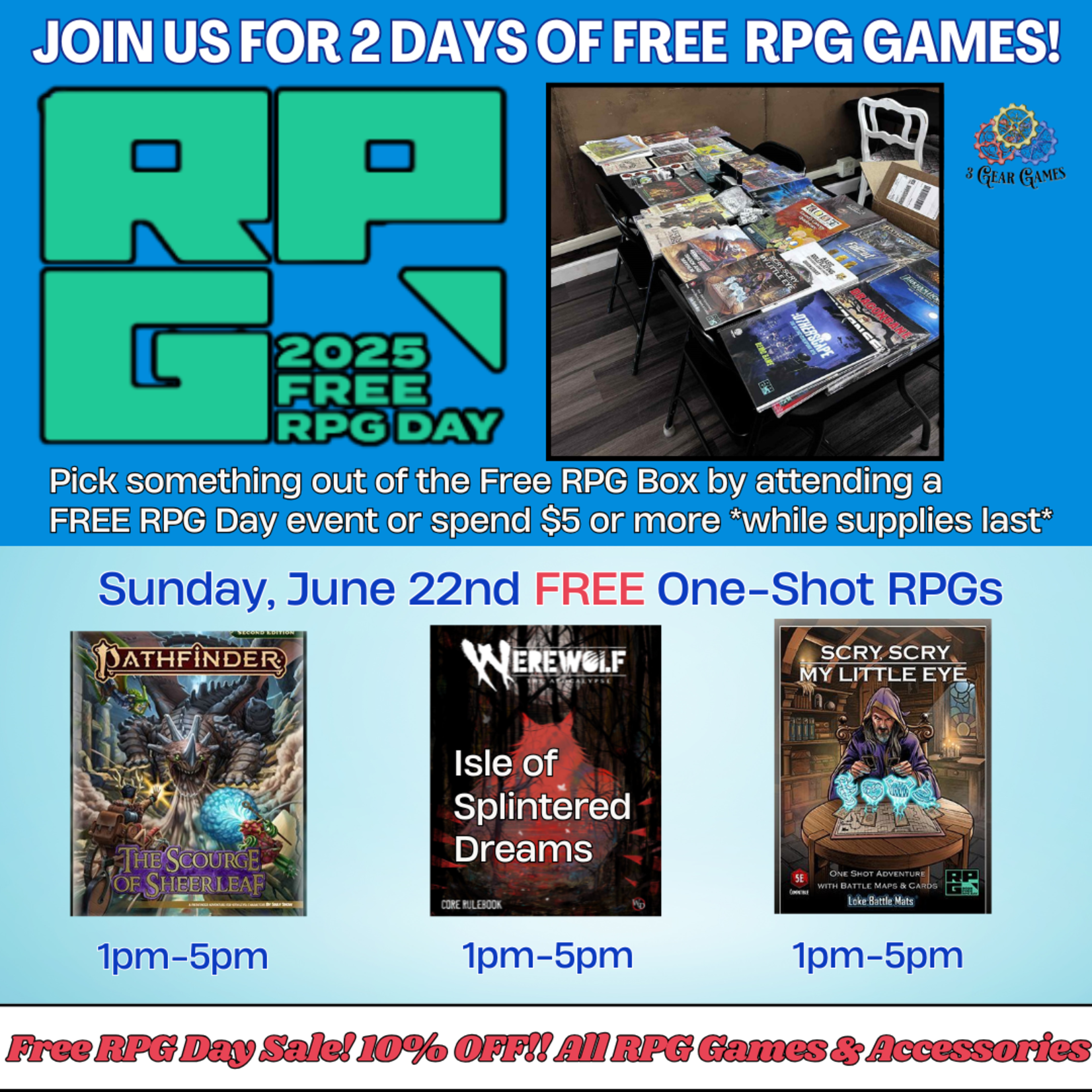 Free RPG Day 2 (Sun 6/22 ) -