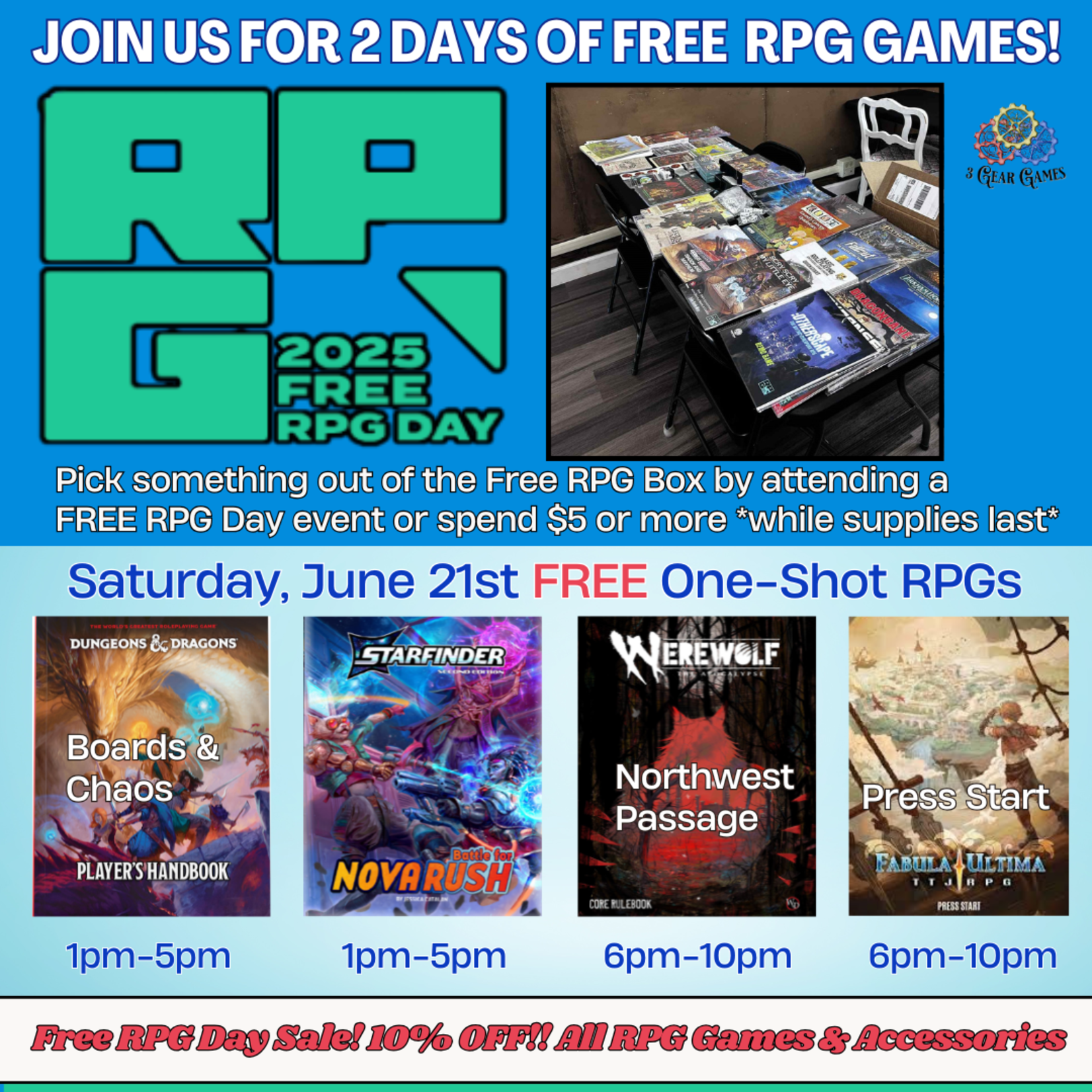 Free RPG Day 1 (Sat 6/21) -