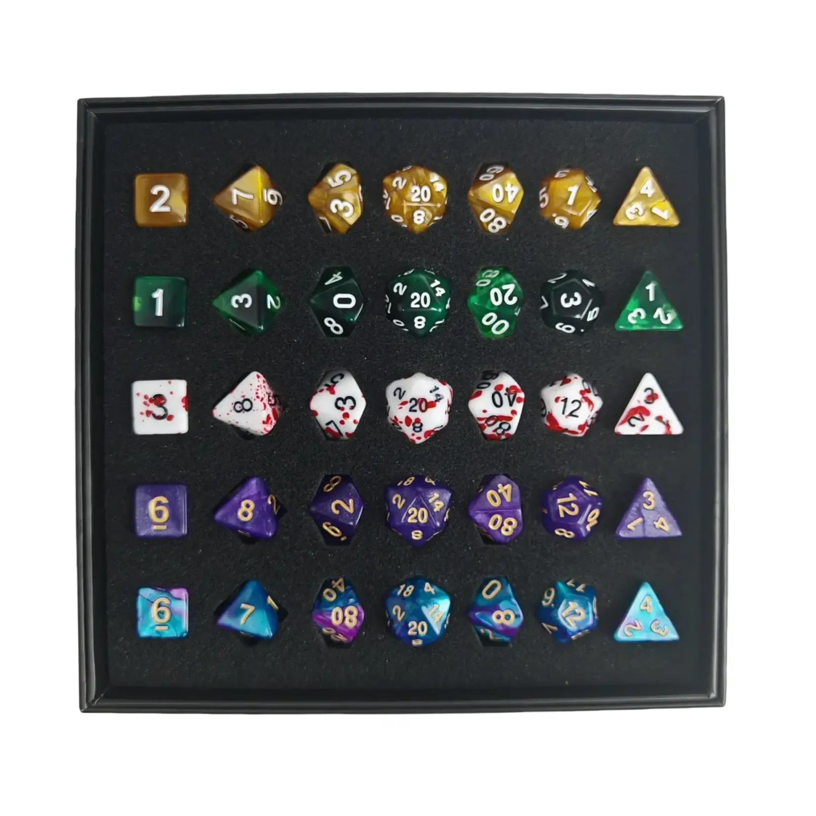 Dungeoneer's Dice Bundle - 5 Full Sets of Polymer Dice