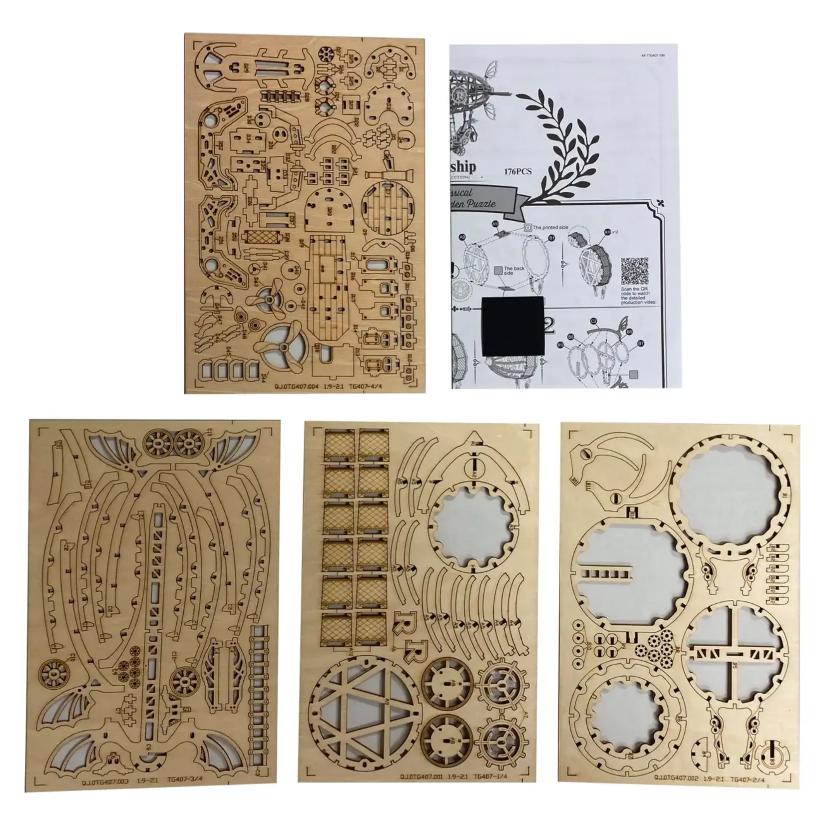 3D Laser Cut Wooden Puzzle