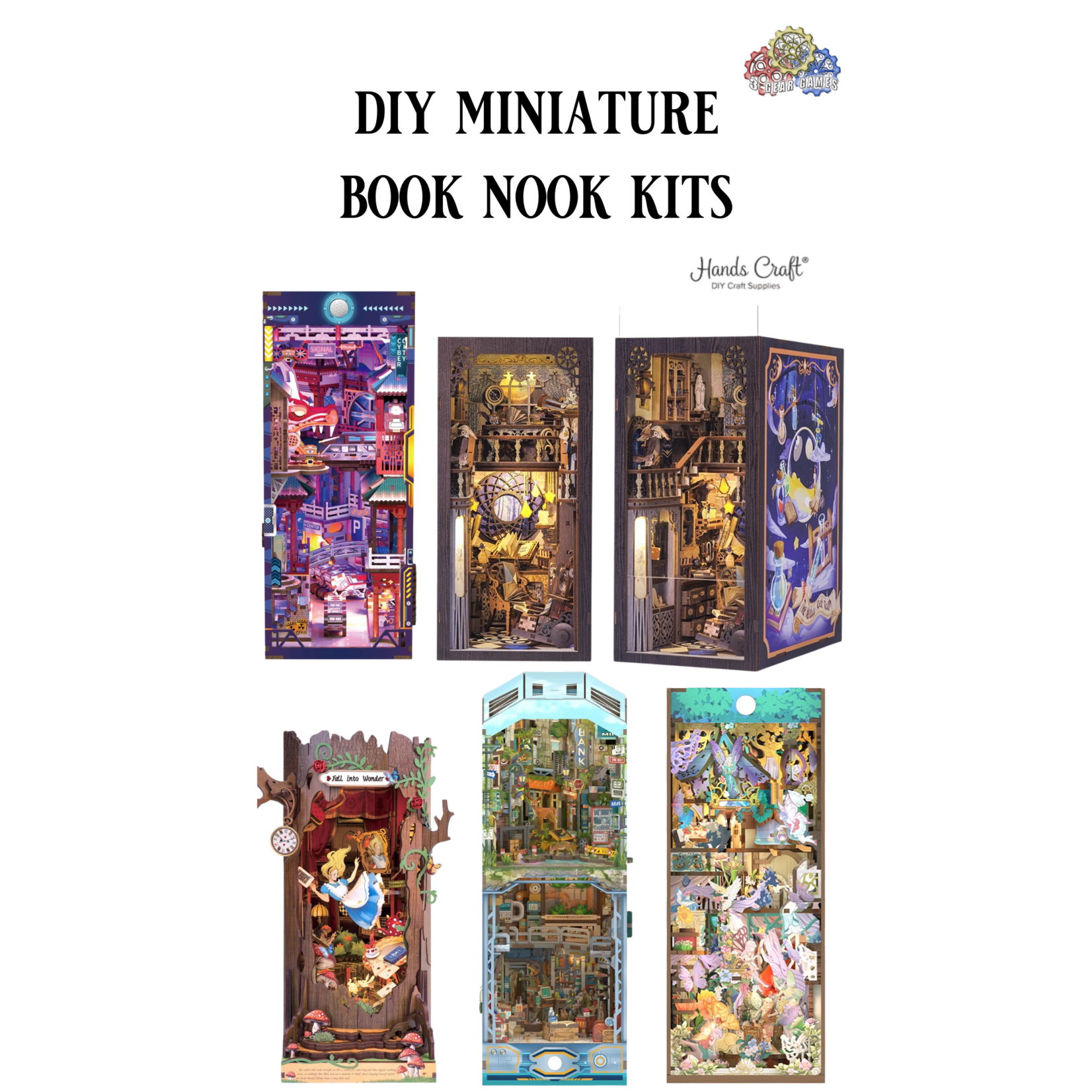 DIY Miniature Book Nook Kits: