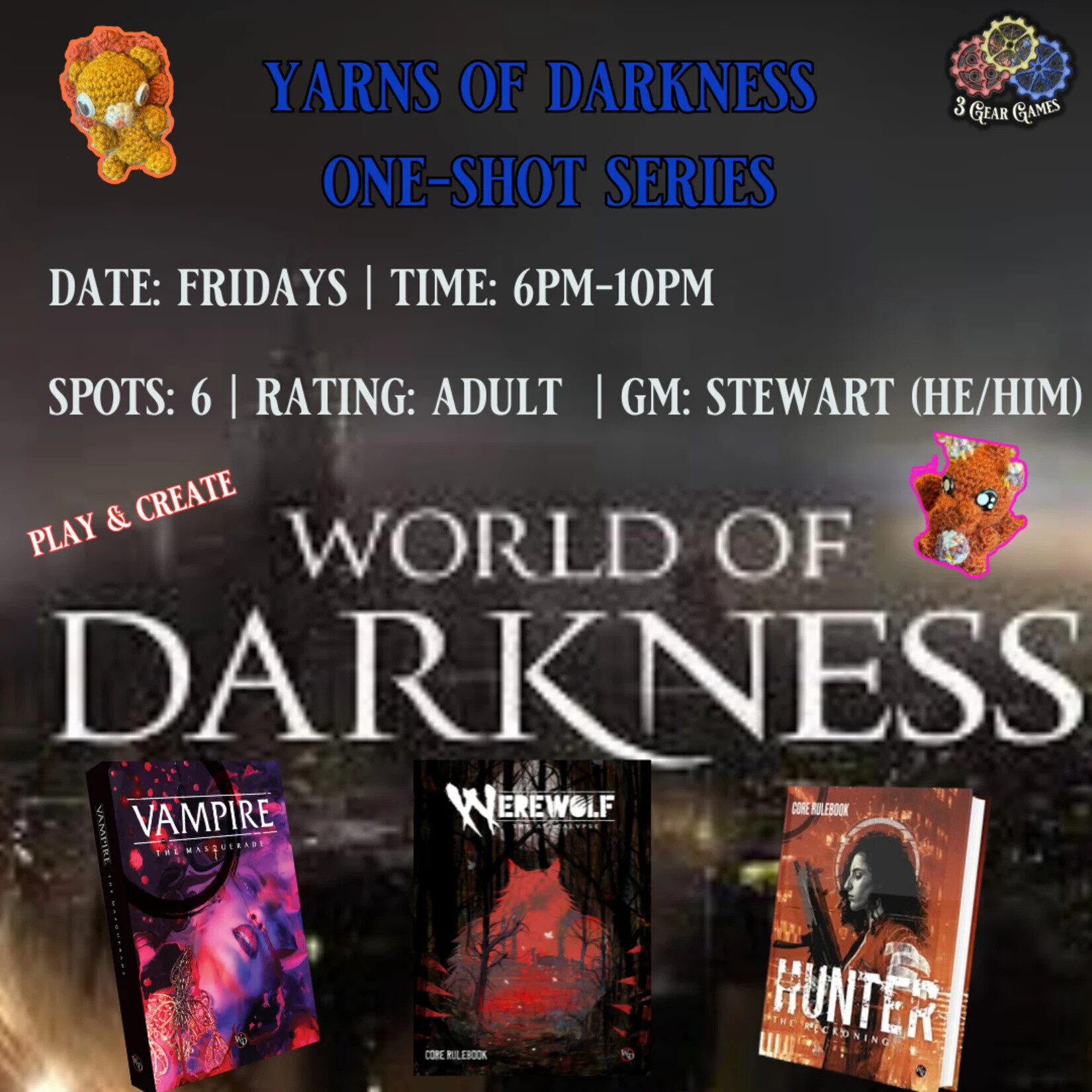 (Oct) World Of Darkness One-Shot RPG: Yarns Of Darkness