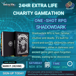Extra Life 2025, Shadowdark RPG , Sat 10:00am - 2:00pm