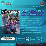 Extra Life 2025 : Starfinder Society 2e, Sat 6:00pm - 9:00pm