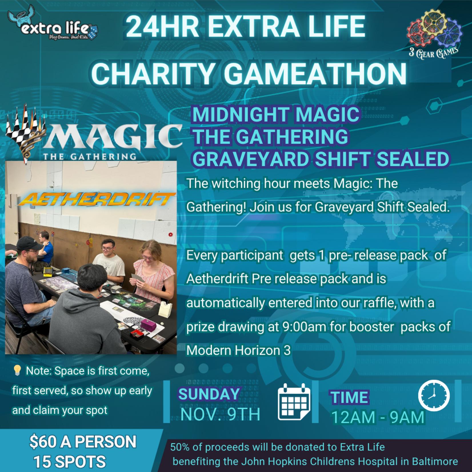 Extra Life 2025 Midnight Magic The Gathering Graveyard Shift Sealed-