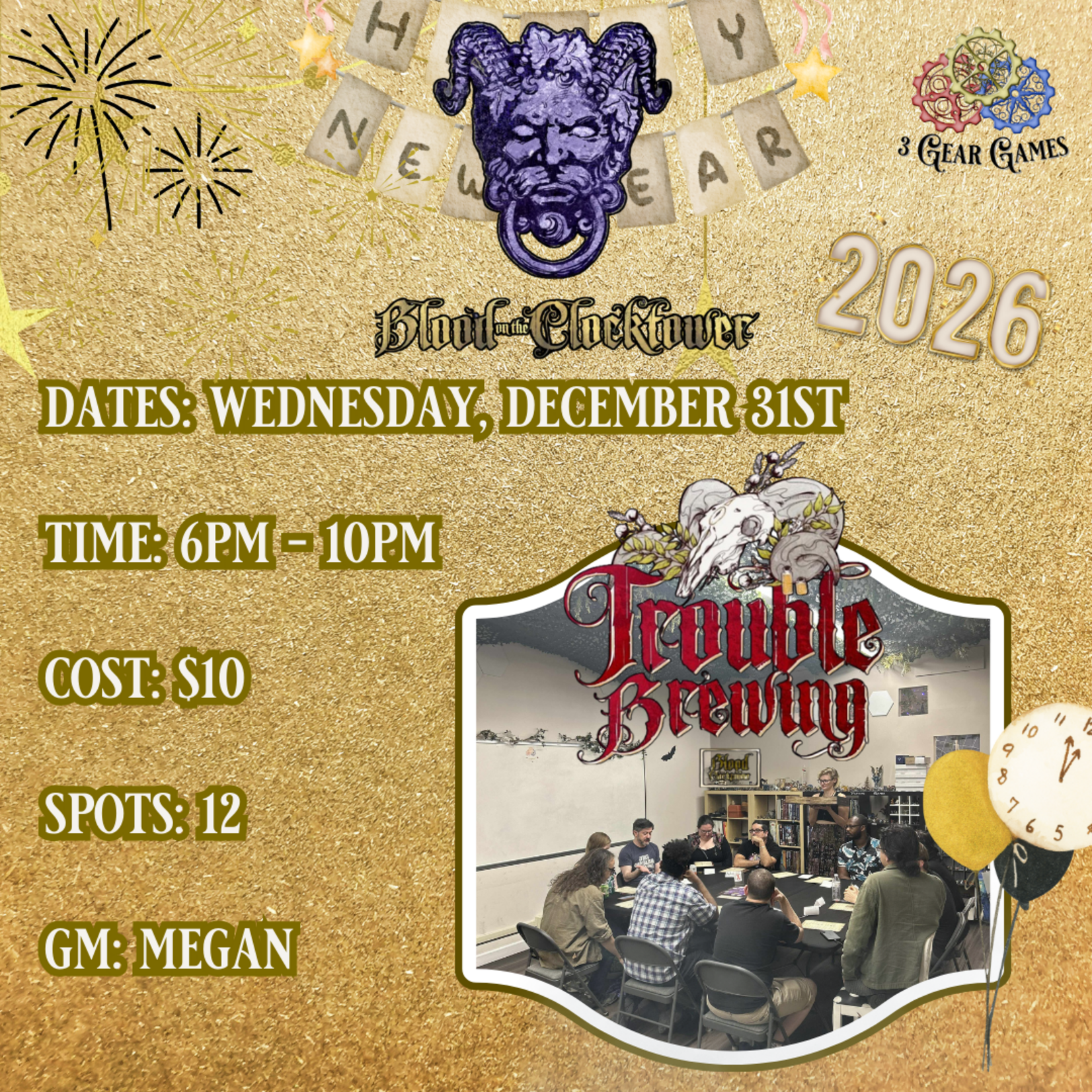 New Years Eve  Blood on the Clocktower: Trouble Brewing