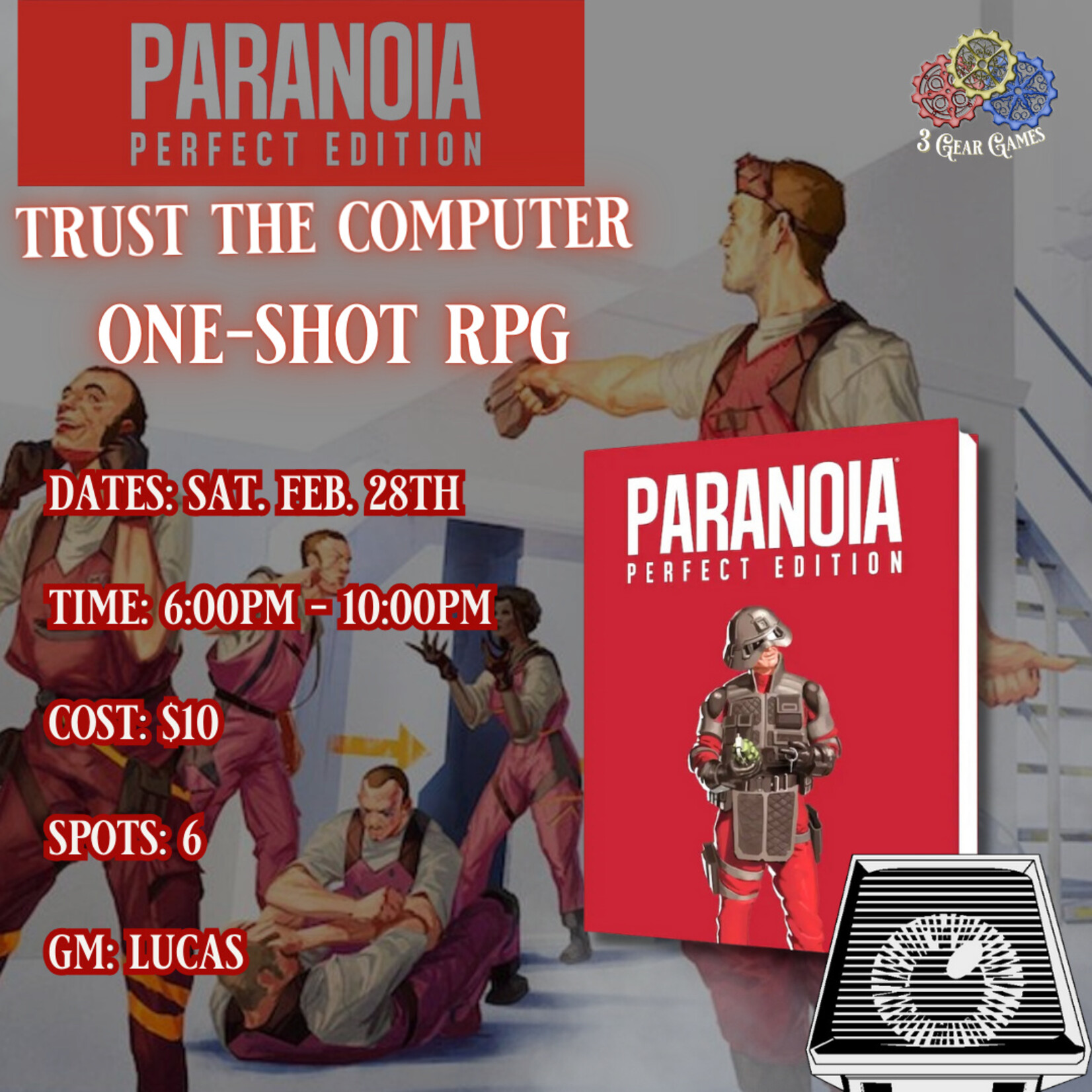 TRUST THE COMPUTER! Paranoia, perfect edition One-Shot RPG