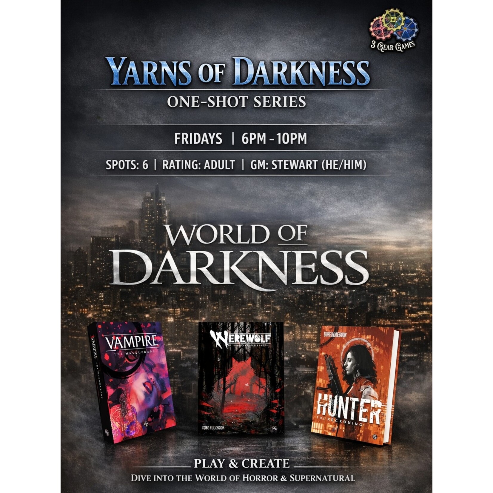 (March) World Of Darkness One-Shot RPG: Yarns Of Darkness