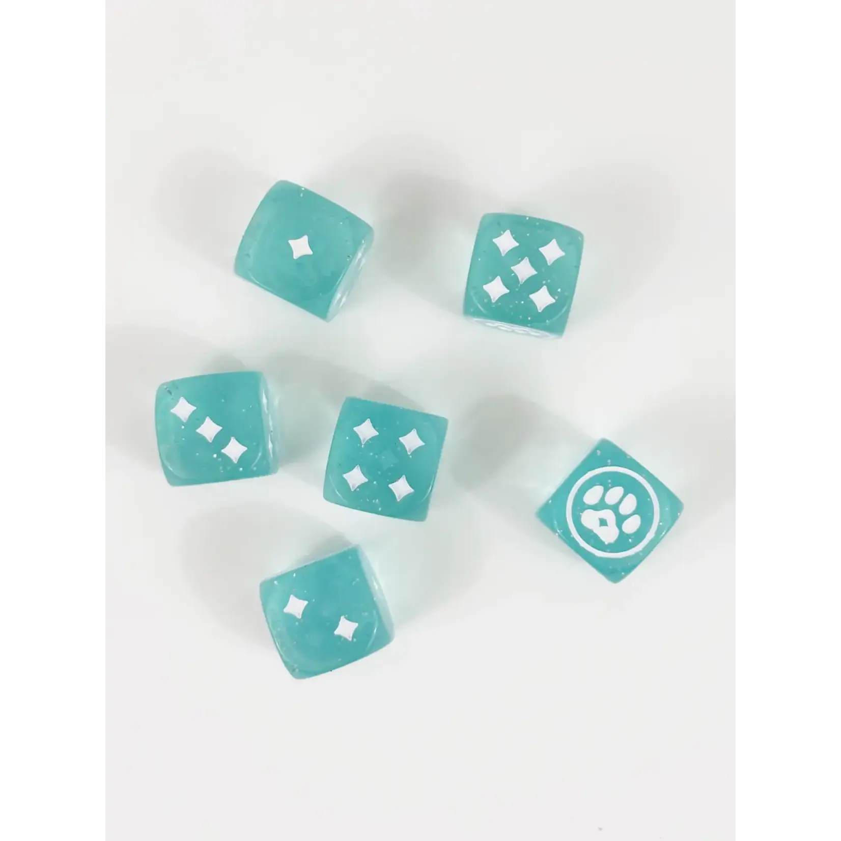 Magical Kitties Save the Day! RPG: d6 20mm Kitty Paw Dice Set (6)