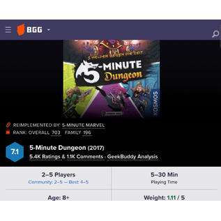 Kosmos 5 Minute Dungeon