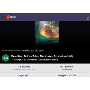 Minion Games Dead Men Tell No Tales: Kraken Expansion