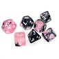 Chessex Gemini: Black Pink/White Poly 7 Die Set