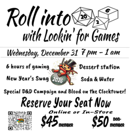 Lookin' For Games NYE: Roll Into 2026 New Year's Eve: Non-Member