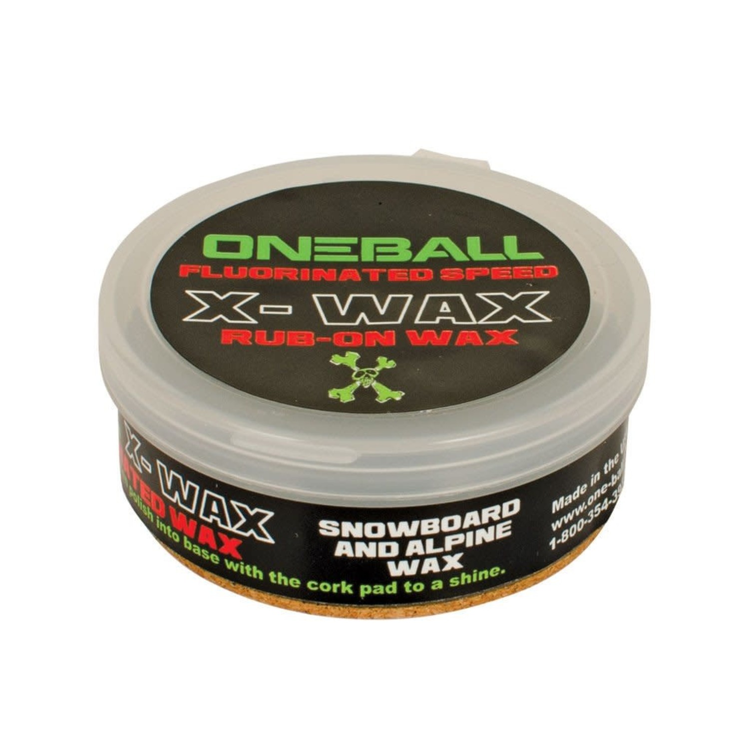 OneBall XWax Speed RubOn Fluroninated Wax Blauer Board Shop